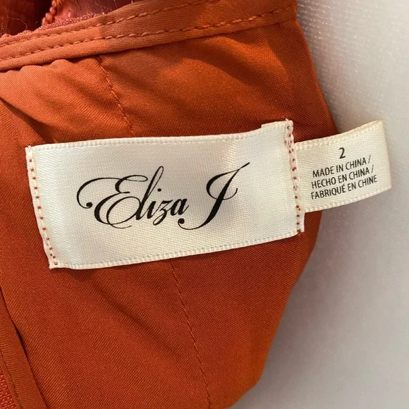 NWOT ELIZA J Metallic Stripe Floral Jacquard Long Sleeve Chiffon Dress - Picture 13 of 16